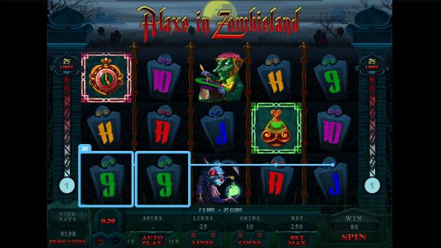 Игровой интерфейс Alaxe In Zombieland 3