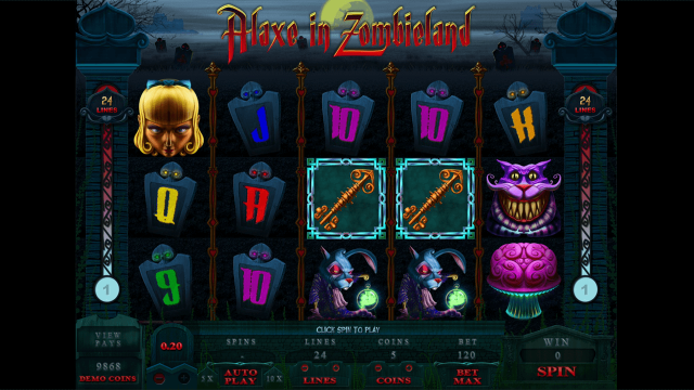 Игровой интерфейс Alaxe In Zombieland 2