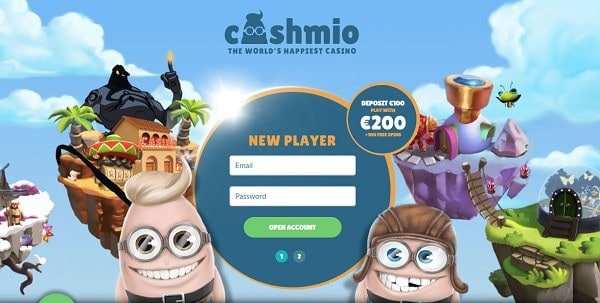 Регистрация в казино Cashmio